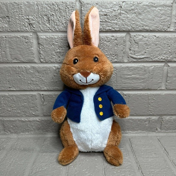 Kohls Cares Peter Rabbit Brown 11" Blue Jacket Gold Buttons Plush Stuffed Animal - Picture 1 of 5
